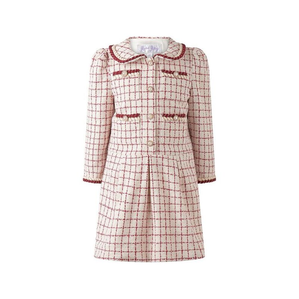 Rachel Riley Girls Check Tweed Dress